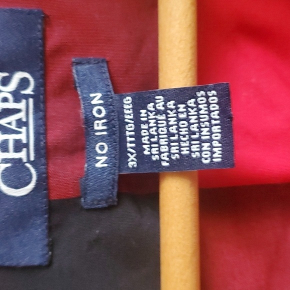 Chaps Icon Black Red Plaid Long Sleeve Casual Button‎ Down Sz. 3X Shirt Tunic - Picture 8 of 12